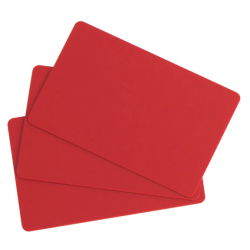 TARJETAS EN BLANCO PVC - ROJAS - 30MIL - 1 paquete de 100 tarjetas